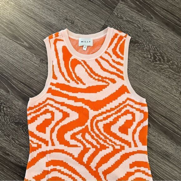 Milly Racerback Jacquard Midi Tank Dress - Picture 4 of 7